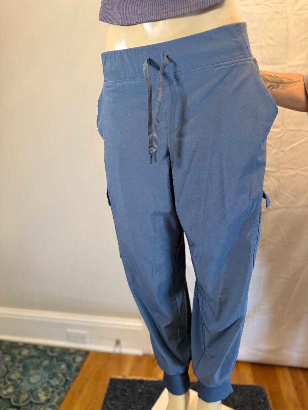 All In Motion Blue lightweight Athleisure Cuff bottom pants Women's XL